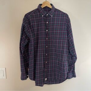 Vineyard Vines Murray Shirt Adult M Slim Blue Plaid Button Up Long Sleeve Mens